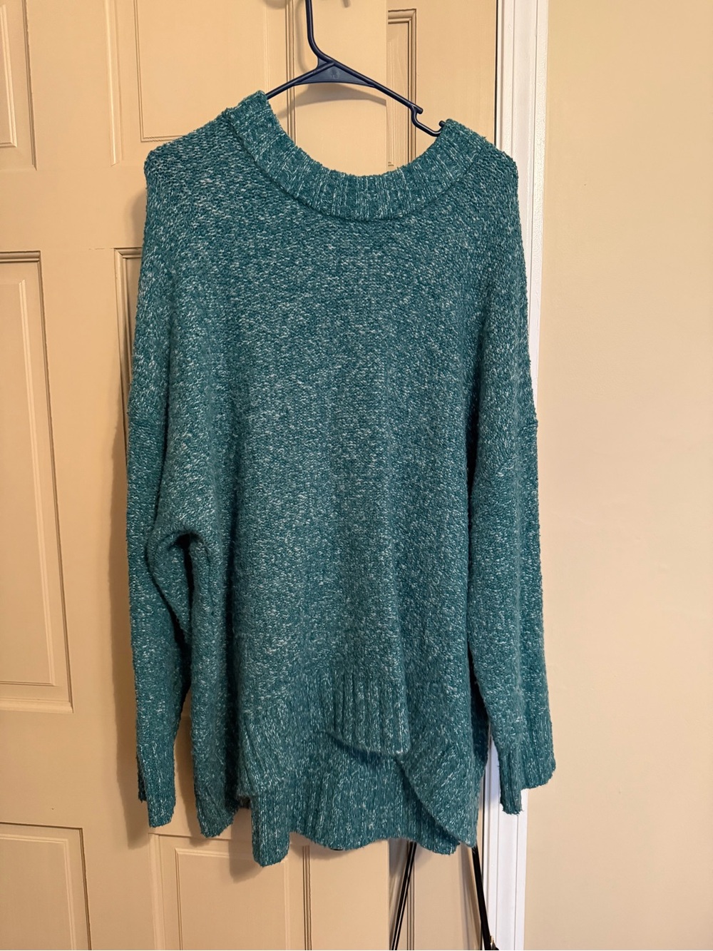 Old Navy Teal Marled Crewneck Sweater